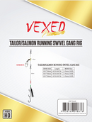 Vexed Premium Tailor/Salmon Running Swivel Gang Rigs (Variety of Sizes Available)