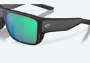 Costa Del Mar Taxman Sunglasses - Green Mirror Polarised Lens with Matte Black Frame