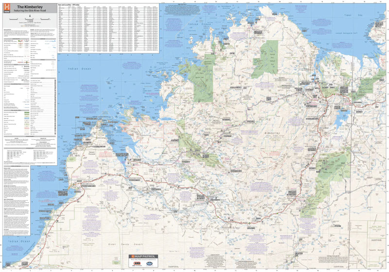 Hema Maps The Kimberly Map features/ The Gibb River Road (15th Edition)