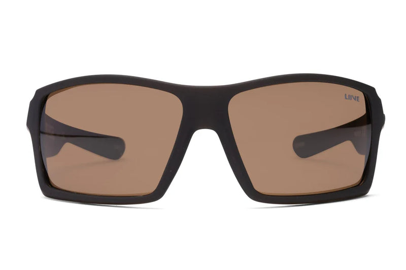 Liive Vision The Edge Sunglasses - Matt Beer Frame with Polarized Brown Lens
