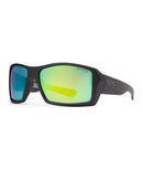 Liive Vision The Edge Sunglasses - Matt Black Float XTAL Frame with Green Mirror Polarised Smoke Lens