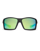 Liive Vision The Edge Sunglasses - Matt Black Float XTAL Frame with Green Mirror Polarised Smoke Lens