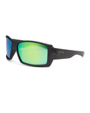 Liive Vision The Edge Sunglasses - Matt Black Float XTAL Frame with Green Mirror Polarised Smoke Lens