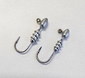 Force Lures & Tackle Tournament Mustad Weighted Straight Jigheads Hook Size 4 (Assorted Weights)