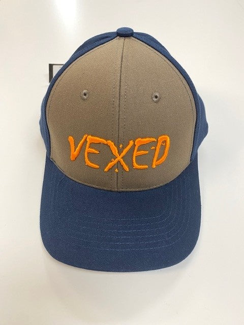 Vexed Hat Blue/Grey/Orange Logo - Flat Brim