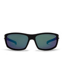 Liive Vision Tuna Sunglasses - Matt Black Frame with Polarised Green Mirror Lens