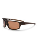 Liive Vision Tuna Sunglasses - Matt Army Xtal Frame with Polarised Brown Lens