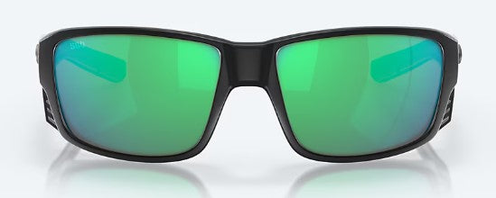 Costa Sunglasses Tuna Alley Pro Matte Black Frame - Green Mirror Polarised Glass