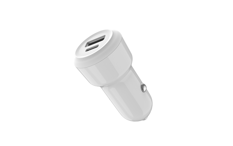 Perfect Image USB Dual Car Charger - Black or White