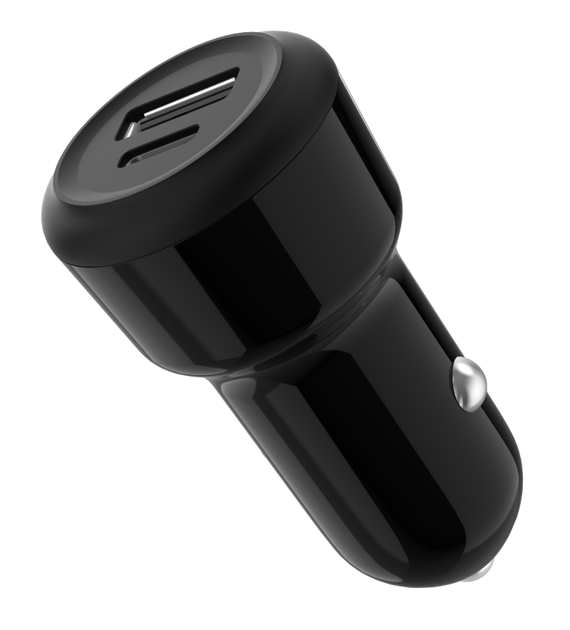 Perfect Image USB Dual Car Charger - Black or White