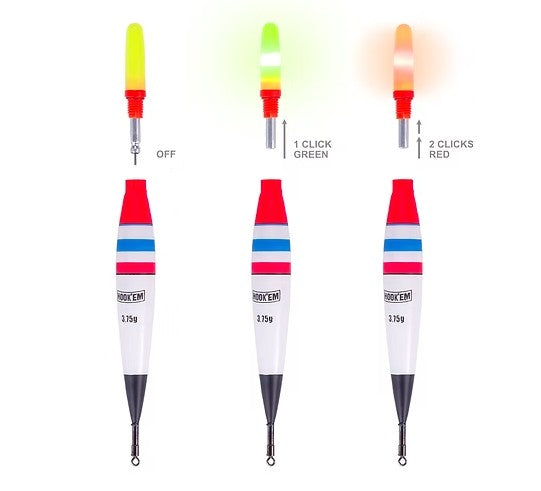 Hookem Float Foam - Electronic Red/Green Light (Assorted Sizes)