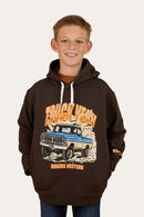 Ringers Western Truck Yeah Boys Oversized Pullover Hoodie - Charcoal