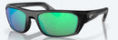 Costa Del Mar White Tip Pro Sunglasses - Green Mirror Polarised Lens with Matte Black Frame