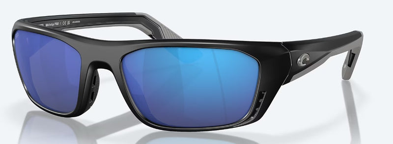 Costa Sunglasses White Tip Pro Matte Black Frame - Blue Mirror Polarised Lens