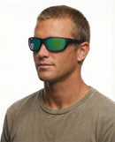 Liive Vision Whiting Sunglasses with Green Mirror Matt Black Lenses