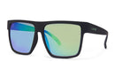 Liive Vision Wrath Sunglasses - Matt Black Frame with Blue/Green Mirror Polarised Lens