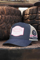 Ringers Western Country Club Deep Fit Trucker Cap - Ballet Pink/Charcoal