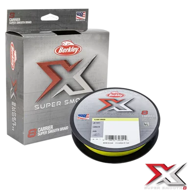 Berkley X Super Smooth 8 Braid 10lb 300m - Flame Green