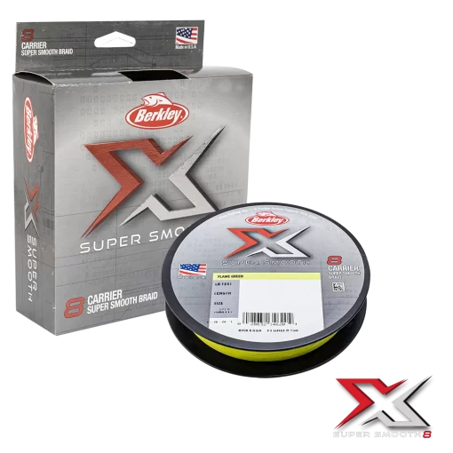 Berkley X Super Smooth 8 Braid 50lb 300m - Flame Green