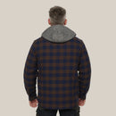 Hard Yakka Quilted Flannelette Hooded Shacket - Dark Oak