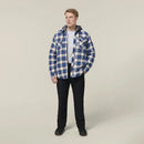 Hard Yakka Men's Quilted Flannel Hooded Shacket - Urban Surf