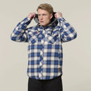 Hard Yakka Men's Quilted Flannel Hooded Shacket - Urban Surf