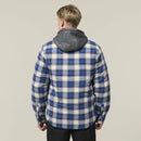 Hard Yakka Men's Quilted Flannel Hooded Shacket - Urban Surf