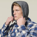 Hard Yakka Men's Quilted Flannel Hooded Shacket - Urban Surf
