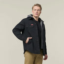 Hard Yakka Men's Quilted Solid Shacket - Black