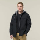 Hard Yakka Men's Quilted Solid Shacket - Black