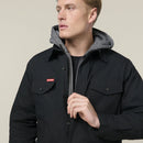 Hard Yakka Men's Quilted Solid Shacket - Black