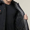 Hard Yakka Men's Quilted Solid Shacket - Black