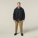 Hard Yakka Men's Quilted Solid Shacket - Black