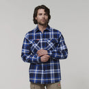 Hard Yakka Long Sleeve Flannelette Shirt - Blue Check