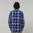 Hard Yakka Long Sleeve Flannelette Shirt - Blue Check
