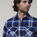 Hard Yakka Long Sleeve Flannelette Shirt - Blue Check