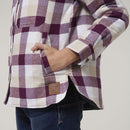 Hard Yakka Women's Quilted Shacket - Potent Purple