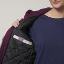 Hard Yakka Women's Quilted Shacket - Potent Purple