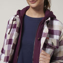 Hard Yakka Women's Quilted Shacket - Potent Purple