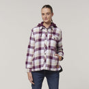 Hard Yakka Women's Quilted Shacket - Potent Purple