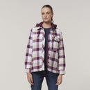 Hard Yakka Women's Quilted Shacket - Potent Purple