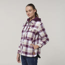 Hard Yakka Women's Quilted Shacket - Potent Purple