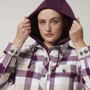 Hard Yakka Women's Quilted Shacket - Potent Purple