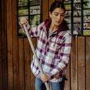 Hard Yakka Women's Quilted Shacket - Potent Purple