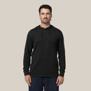 Hard Yakka Heritage Long Sleeve Tee with Hood - Black