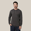 Hard Yakka Heritage Long Sleeve Tee With Hood - Charcoal