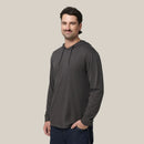 Hard Yakka Heritage Long Sleeve Tee With Hood - Charcoal