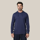 Hard Yakka Heritage Long Sleeve Tee with Hood - Navy