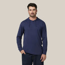 Hard Yakka Heritage Long Sleeve Tee with Hood - Navy