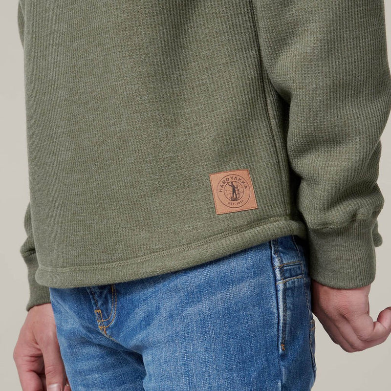 Hard Yakka Men's Sherpa Henley Jumper - Beetle